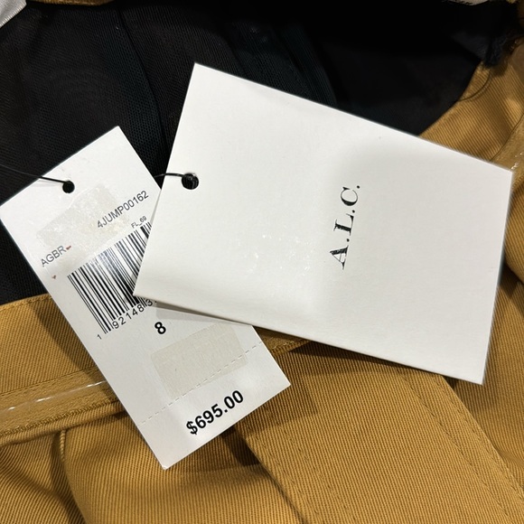 A.L.C Presley strapless belted jumpsuit. Size 8. Color aged bronze - Picture 6 of 7